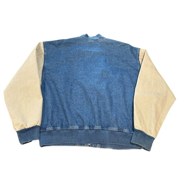 Mens BIG 12 Conference Denim Quilted Bomber Jacket PreOwned Size‎ XL |P1 - Picture 2 of 7